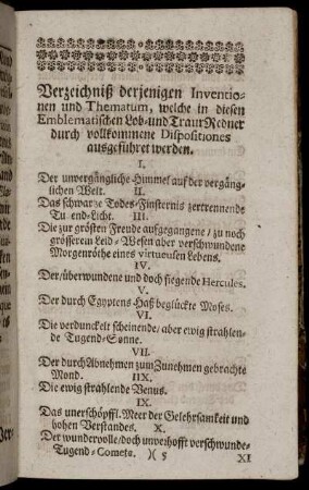 Verzeichniß derjenigen Inventionen und Thematum, ...