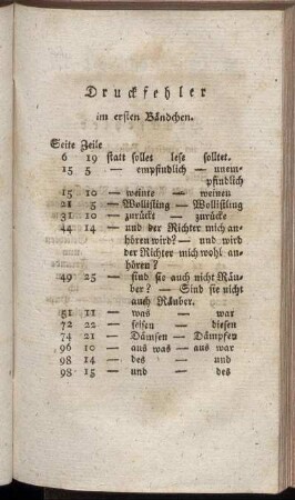 Druckfehler im ersten Bändchen.