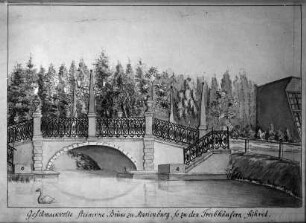 Vaterländische Merkwürdigkeiten — Brücke im Park von Marienburg