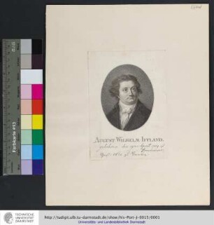 August Wilhelm Iffland : gebohren den 19ten Aprill 1759