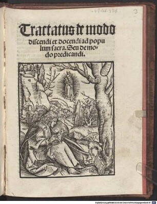 Tractatus de modo discendi et docendi ad populum sacra : seu de modo predicandi