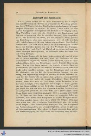 Zuchtwahl und Rassenzucht.
