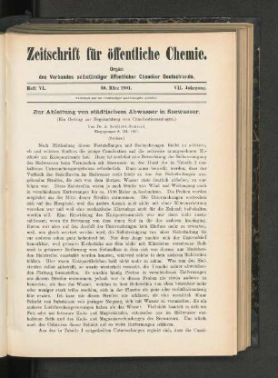 Heft VI. 30. März 1901.