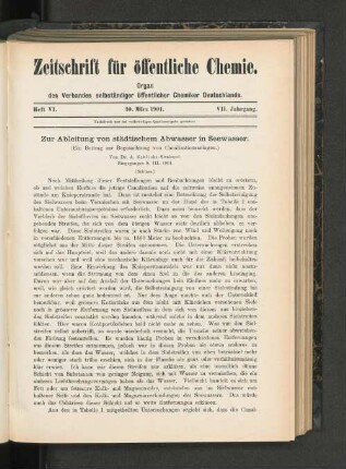 Heft VI. 30. März 1901.