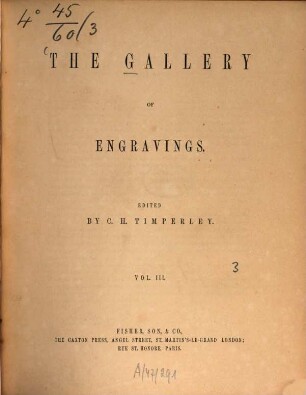 The Gallery of Engravings : edited by G. N. Wright. 3