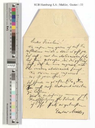 Briefkarte an ein "Liebes Fräulein"