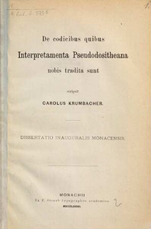 De codicibus quibus interpretamenta Pseudodositheana nobis tradita sunt