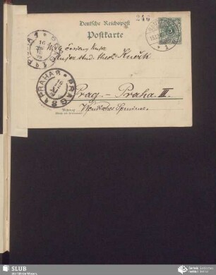 [dopisnica wot: Feliks Pětranc, 15.12.1899]