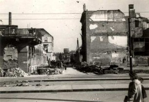 Zerstörungen Zweiter Weltkrieg. Marktplatz