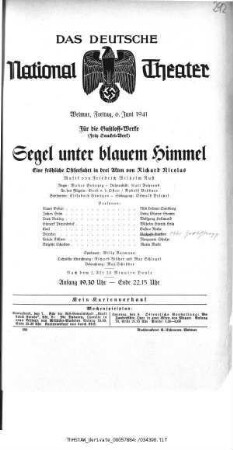 Segel unter blauem Himmel