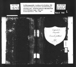 Lager- und Gültbuch über das Amt Ingelfingen, renoviert durch Georg Friedrich Koch: Crispenhofen mit Hettenbach und Breitental.