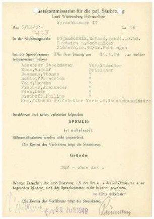 Bogenschütz, Erhard