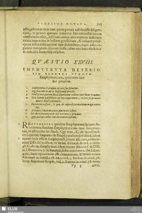Quaestio XXVIII. Emphyteuta Deteriorem Reddens Fundum Emphyteuticum, quatenus iure suo privetur