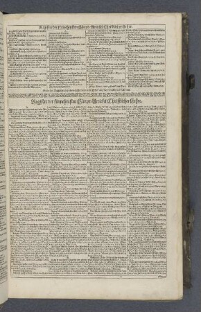Register der fürnehmsten Häupt-Artickel Christlicher Lehre.
