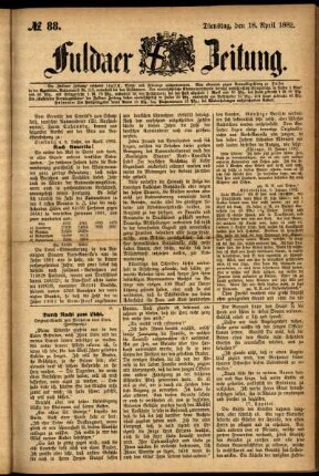 Ausgabe vom Dienstag, den 18. April 1882.