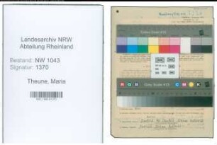 Entnazifizierung Maria Theune , geb. 28.07.1921 (Lehrerin)
