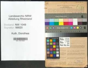 Entnazifizierung Dorothea Kuth , geb. 11.09.1906 (Haendler)