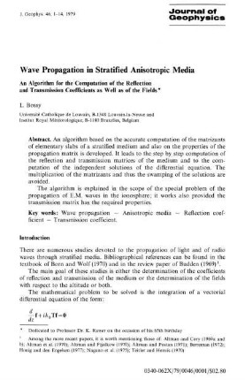 Wave propagation in Straitifield anisotropic media