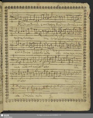 [Anonymus:] Benedicam Dominum