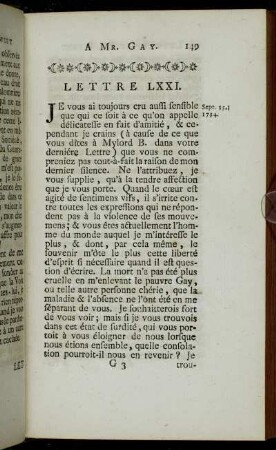 Lettre LXXI. - Lettre LXXX.