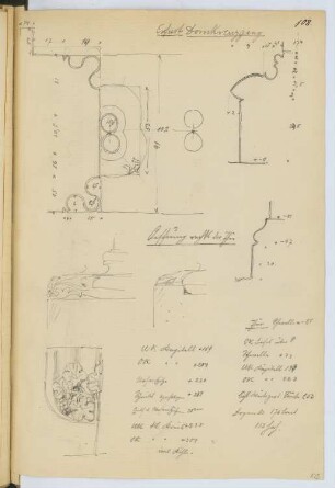 Dom, Erfurt: Details (aus: Skizzen- und Fotoalbum 8)