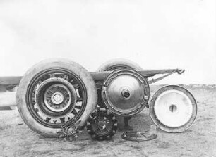 Radnabenmotor, auseinandergenommen : Technikgeschichte | Elektrotechnik | Verbrauch elektrischer Energien | Gleislose Akkumulatorenfahrzeuge