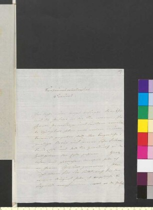 Brief von Stein, Gottlob Friedrich Konstantin von an Goethe, Johann Wolfgang von