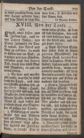 XVIII. Von der Taufe