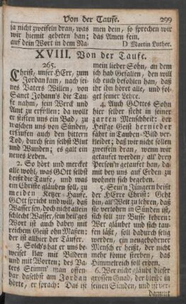 XVIII. Von der Taufe