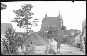 Geithain. Nikolaikirche und Grimmaische Straße