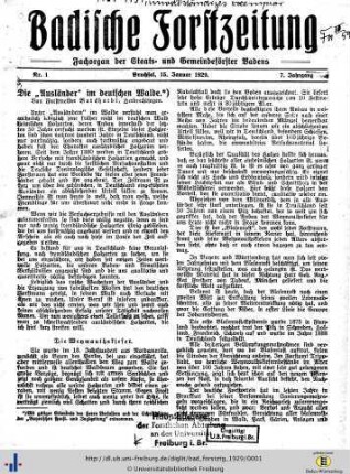 Nr. 1, 15. Januar 1929