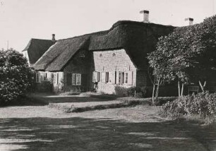 Sylt. Reetgedecktes friesisches Gehöft in Keitum