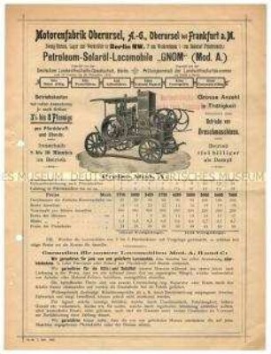 Petroleum-Solaröl-Locomobile "GNOM" (Mod. A)
