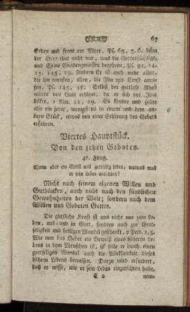 Viertes Hauptstück. Von den zehen Geboten.