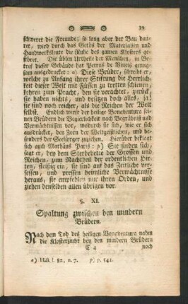 §. XI. Spaltung zwischen den mindern Brüdern.