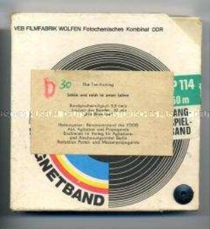 Tonband zum Dia-Ton-Vortrag über die DDR