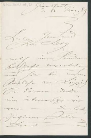 Brief an Martin Levy : 12.03.1889