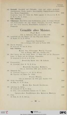 Gemälde alter Meister (Nr. 164-178)