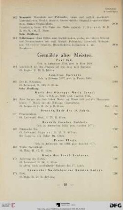 Gemälde alter Meister (Nr. 164-178)