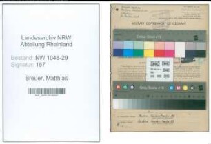 Entnazifizierung Matthias Breuer , geb. 05.12.1911 (Beamter)