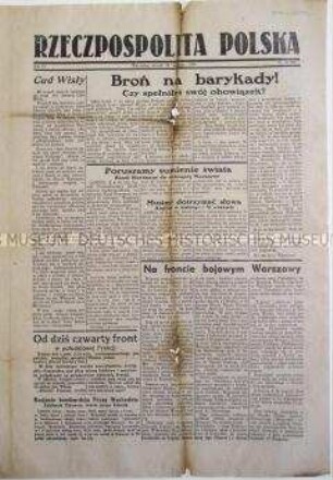 Polnische Untergrundzeitung "Rzeczpospolita Polska"