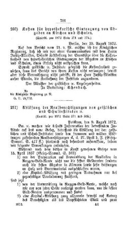 Ablösungen der Realberechtigungen von geistlichen und Schulinstituten etc. : [V. Elementarschulwesen]