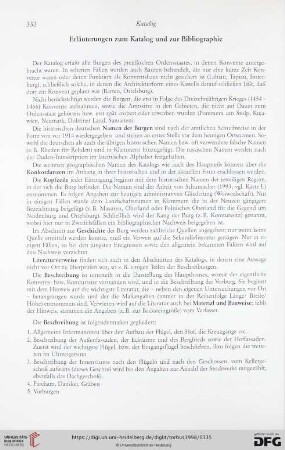 Erläuterungen zum Katalog und zur Bibliographie