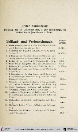 Erster Auktionstag