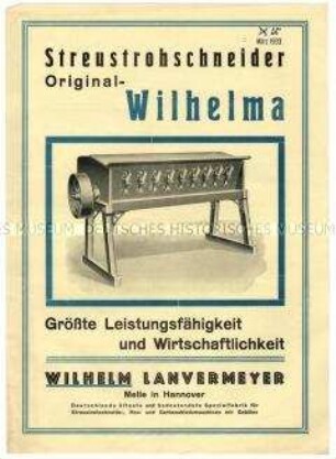 Streustrohschneider Original-Wilhelma