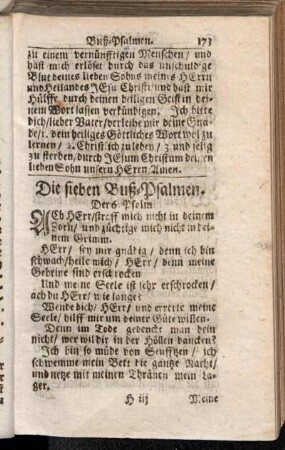 Die sieben Buß-Psalmen.