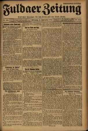 Ausgabe vom Mittwoch, den 12. September 1923.