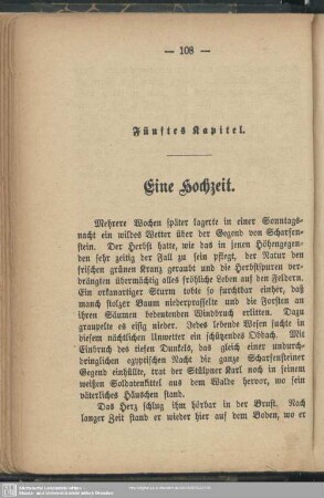 Füntes Kapitel. Eine Hochzeit
