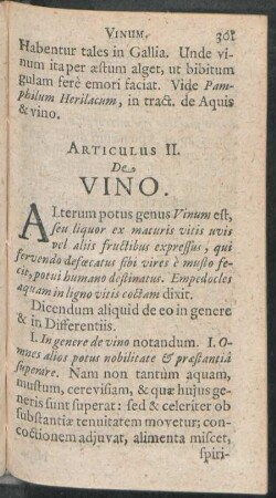 Articulus II. De Vino