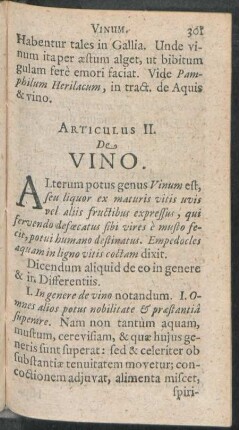 Articulus II. De Vino